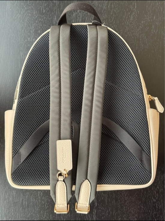 coach backpack white Outlet Large Court In Signature Canvas soft nappa leather Coach White Floral Daisy Leather